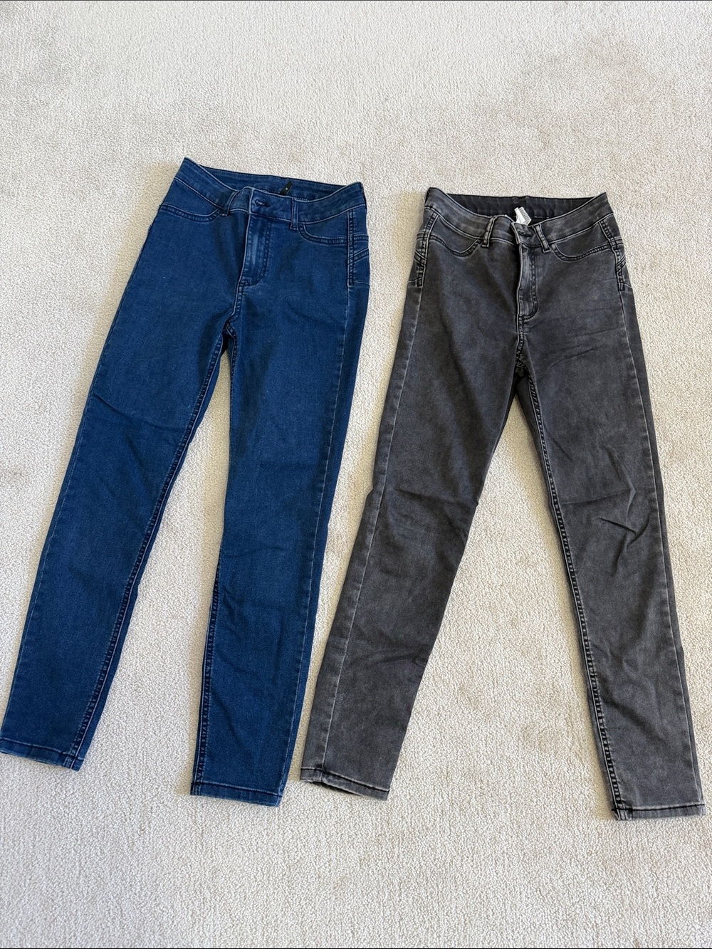 Calzedonia - Women’s Blue and Gray High-Rise Skinny soft jeggings Jeans